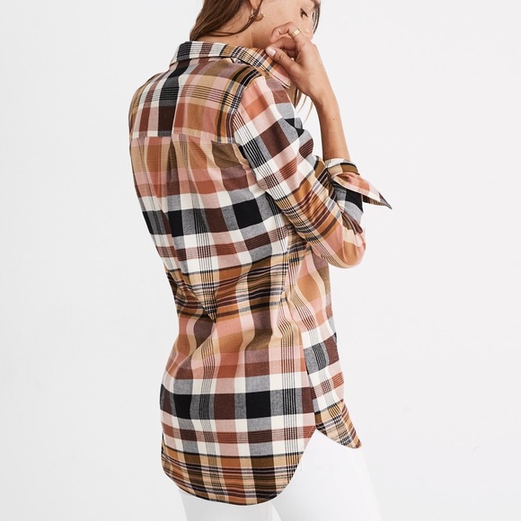 Madewell Classic Ex-Boyfriend Shirt Seconda Plaid - Picture 4 of 6
